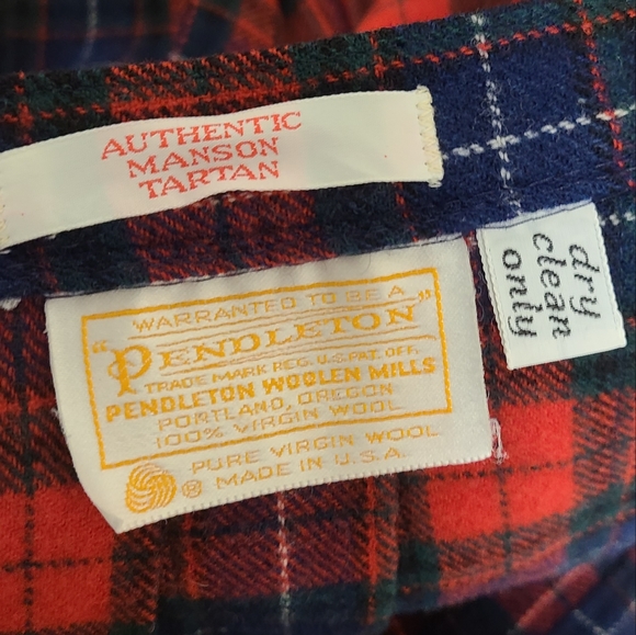 Vintage Pendleton Wool Manson Pleated Tartan Skirt size Small - Picture 4 of 7
